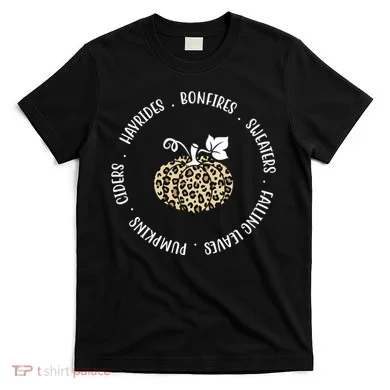 Leopard Pumpkin Fall Lover T-Shirt