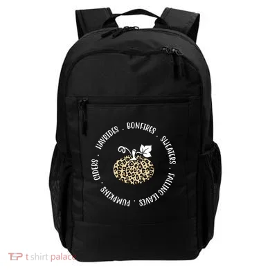 Leopard Pumpkin Fall Lover Backpack