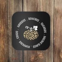 Leopard Pumpkin Fall Lover Coaster thumb 0
