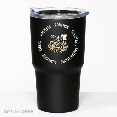 Leopard Pumpkin Fall Lover Tumbler