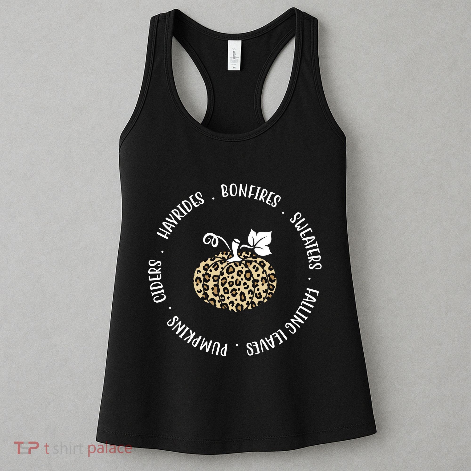 Leopard Pumpkin Fall Lover Women's Tank Top