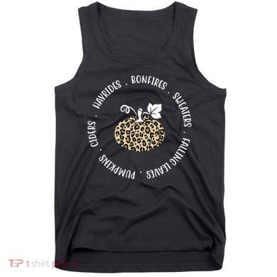 Leopard Pumpkin Fall Lover Tank Top