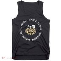 Leopard Pumpkin Fall Lover Tank Top thumb 0