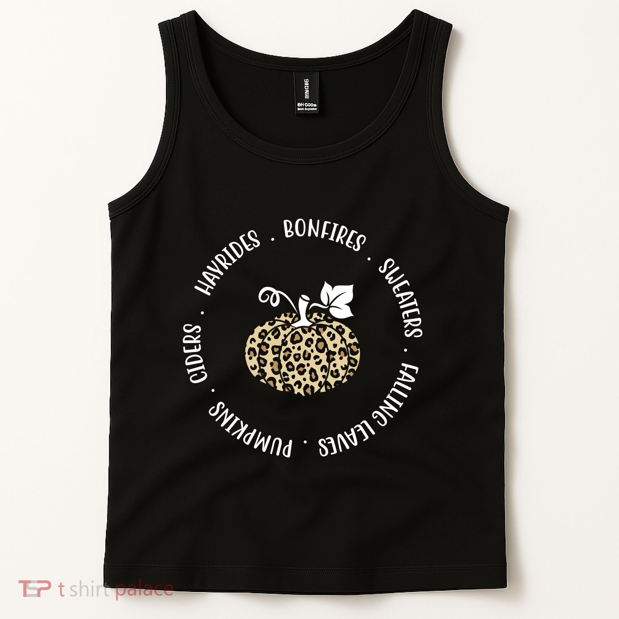 Leopard Pumpkin Fall Lover Tank Top