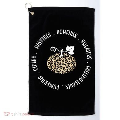 Leopard Pumpkin Fall Lover Golf Towel