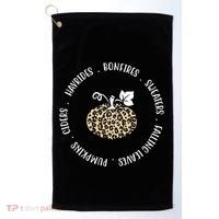 Leopard Pumpkin Fall Lover Golf Towel thumb 0