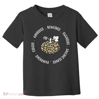 Leopard Pumpkin Fall Lover Toddler T-Shirt