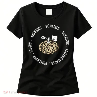 Leopard Pumpkin Fall Lover Women's T-Shirt