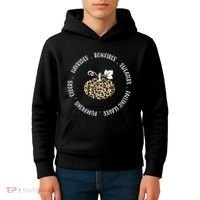 Leopard Pumpkin Fall Lover Kids Hoodie thumb 4