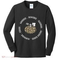 Leopard Pumpkin Fall Lover Kids Long Sleeve Shirt thumb 0