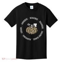 Leopard Pumpkin Fall Lover Kids T-Shirt thumb 0