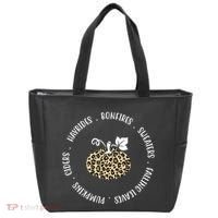 Leopard Pumpkin Fall Lover Tote Bag thumb 0