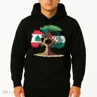 Lebanon Palestine Flag Lebanese Palestinian Hoodie thumb 2