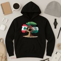 Lebanon Palestine Flag Lebanese Palestinian Hoodie thumb 3
