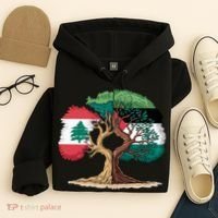 Lebanon Palestine Flag Lebanese Palestinian Hoodie thumb 4
