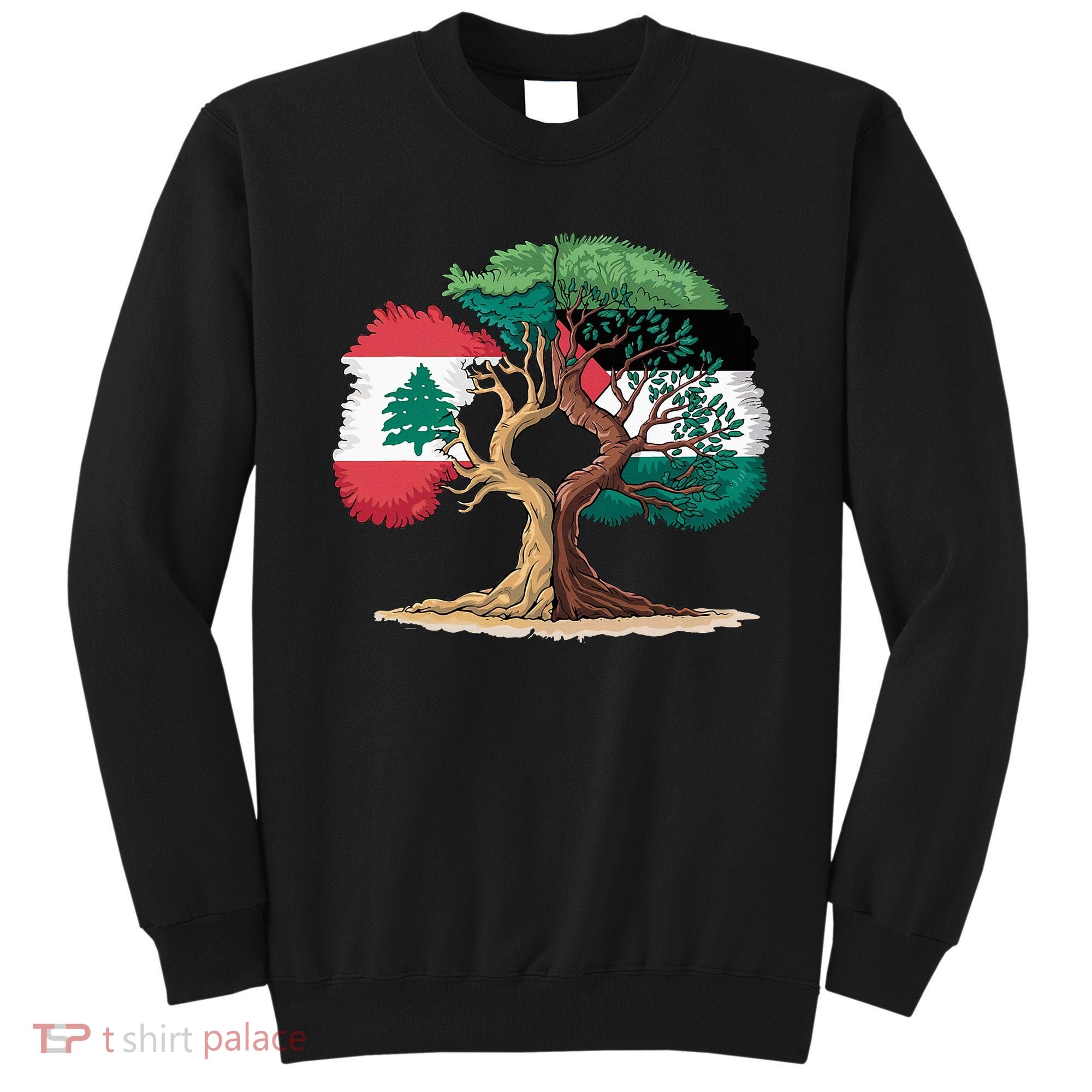 Lebanon Palestine Flag Lebanese Palestinian Sweatshirt