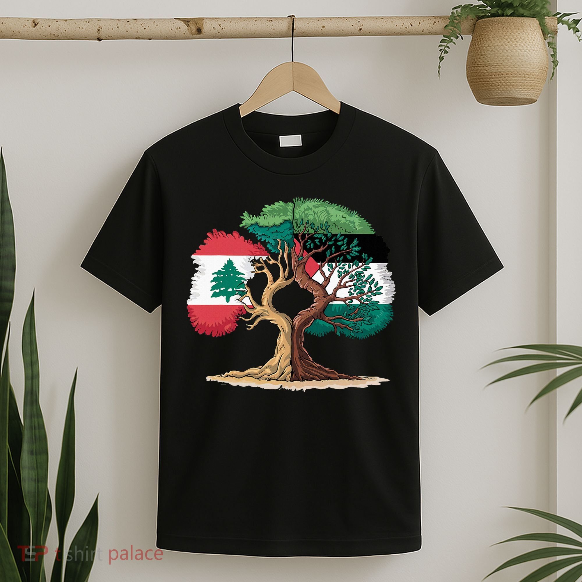 Lebanon Palestine Flag Lebanese Palestinian T-Shirt