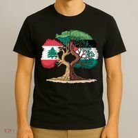 Lebanon Palestine Flag Lebanese Palestinian T-Shirt thumb 3