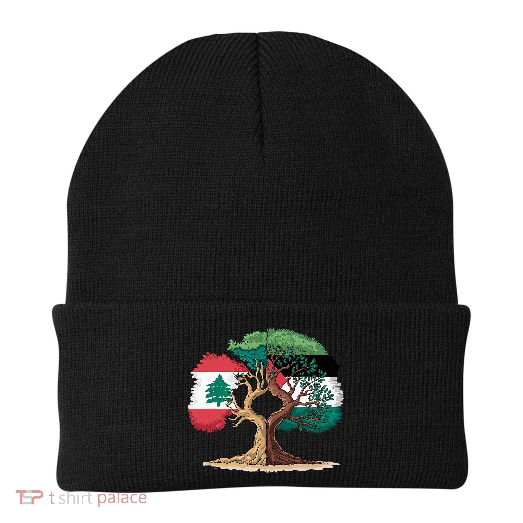Lebanon Palestine Flag Lebanese Palestinian Beanie