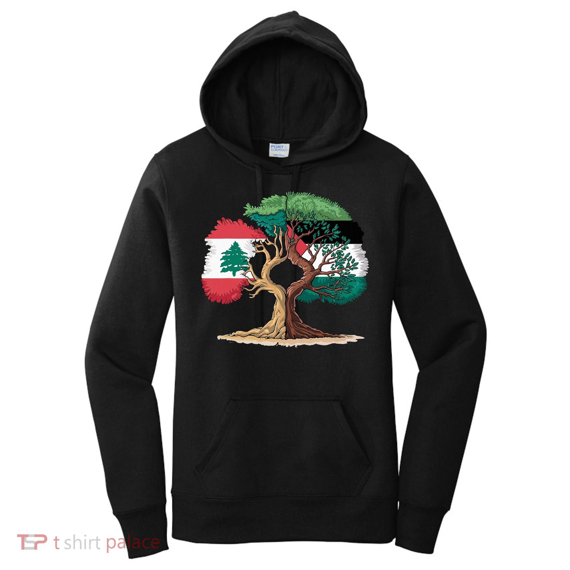 Lebanon Palestine Flag Lebanese Palestinian Women's Hoodie