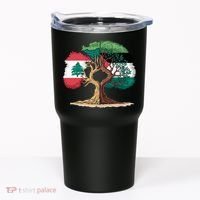 Lebanon Palestine Flag Lebanese Palestinian Tumbler thumb 0