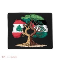 Lebanon Palestine Flag Lebanese Palestinian Mousepad thumb 0