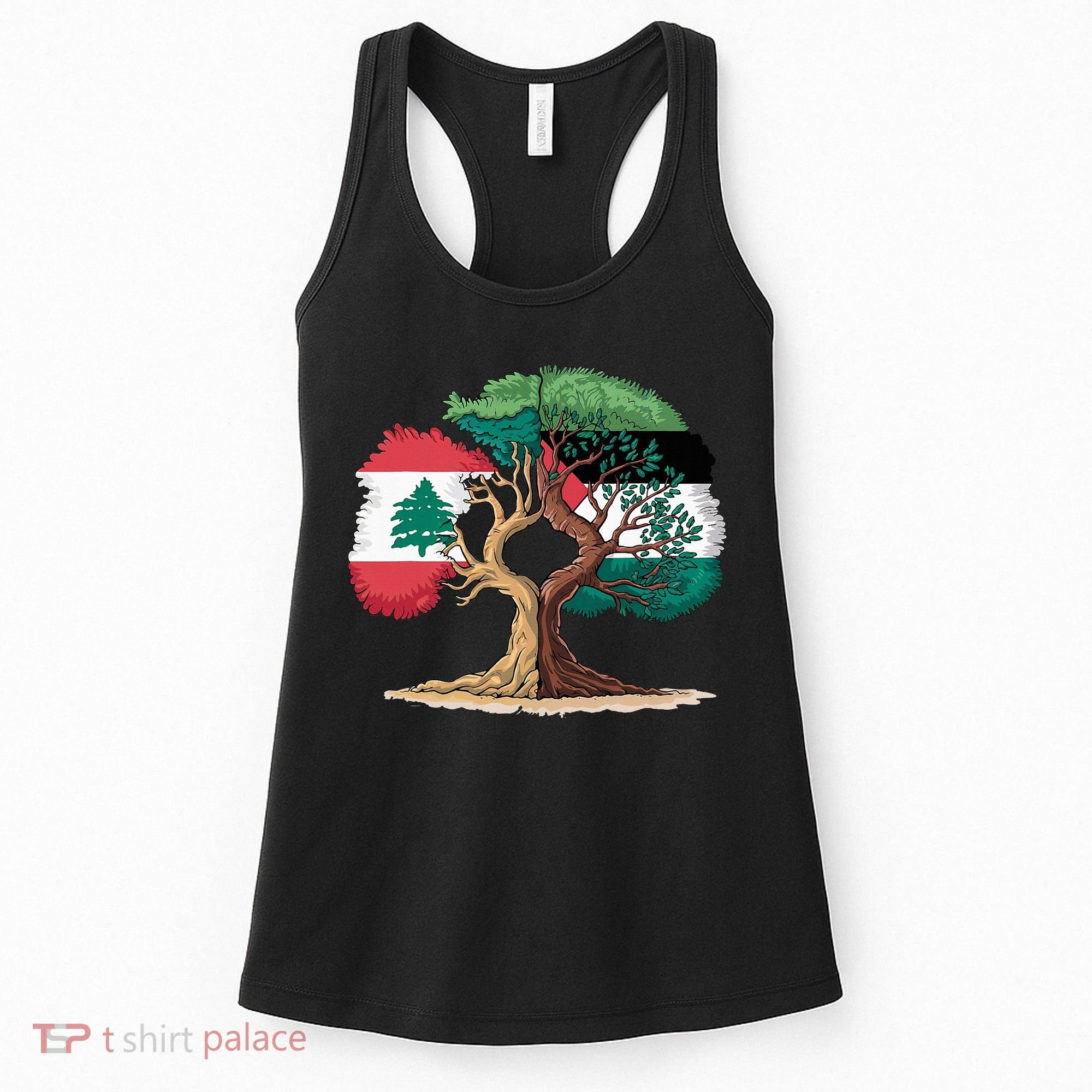 Lebanon Palestine Flag Lebanese Palestinian Women's Tank Top