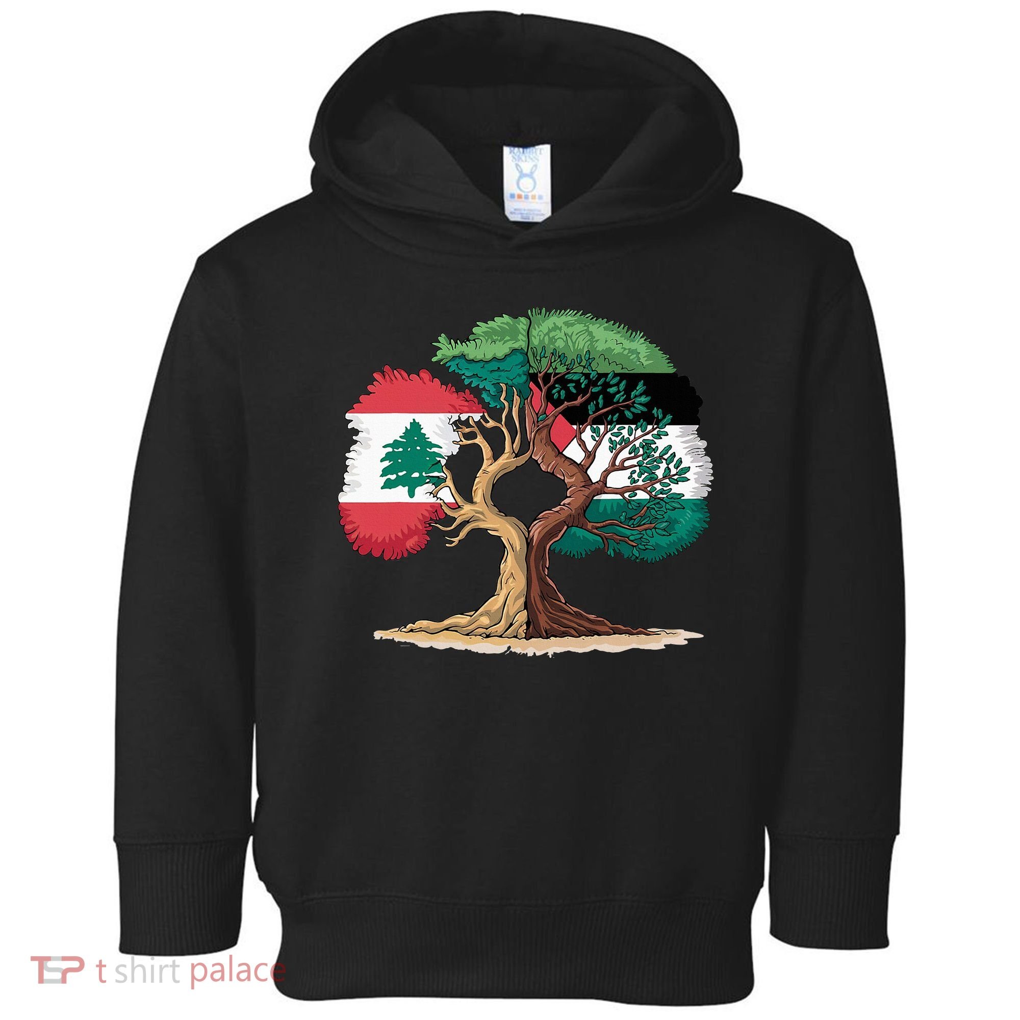 Lebanon Palestine Flag Lebanese Palestinian Toddler Hoodie