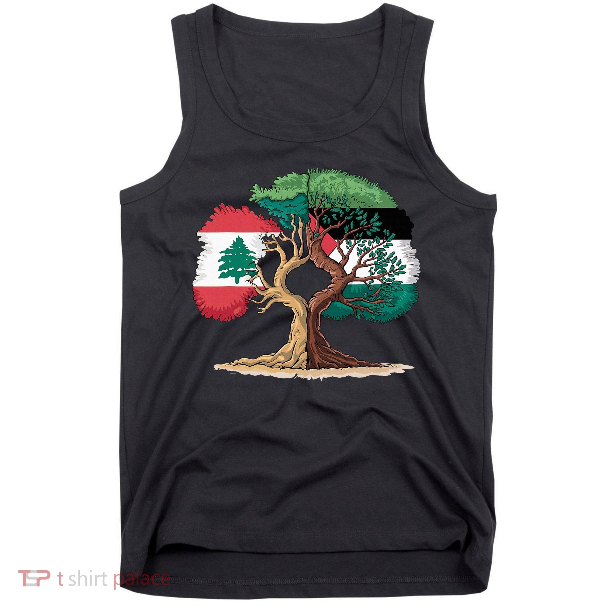 Lebanon Palestine Flag Lebanese Palestinian Tank Top