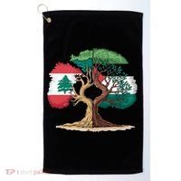 Lebanon Palestine Flag Lebanese Palestinian Golf Towel thumb 0