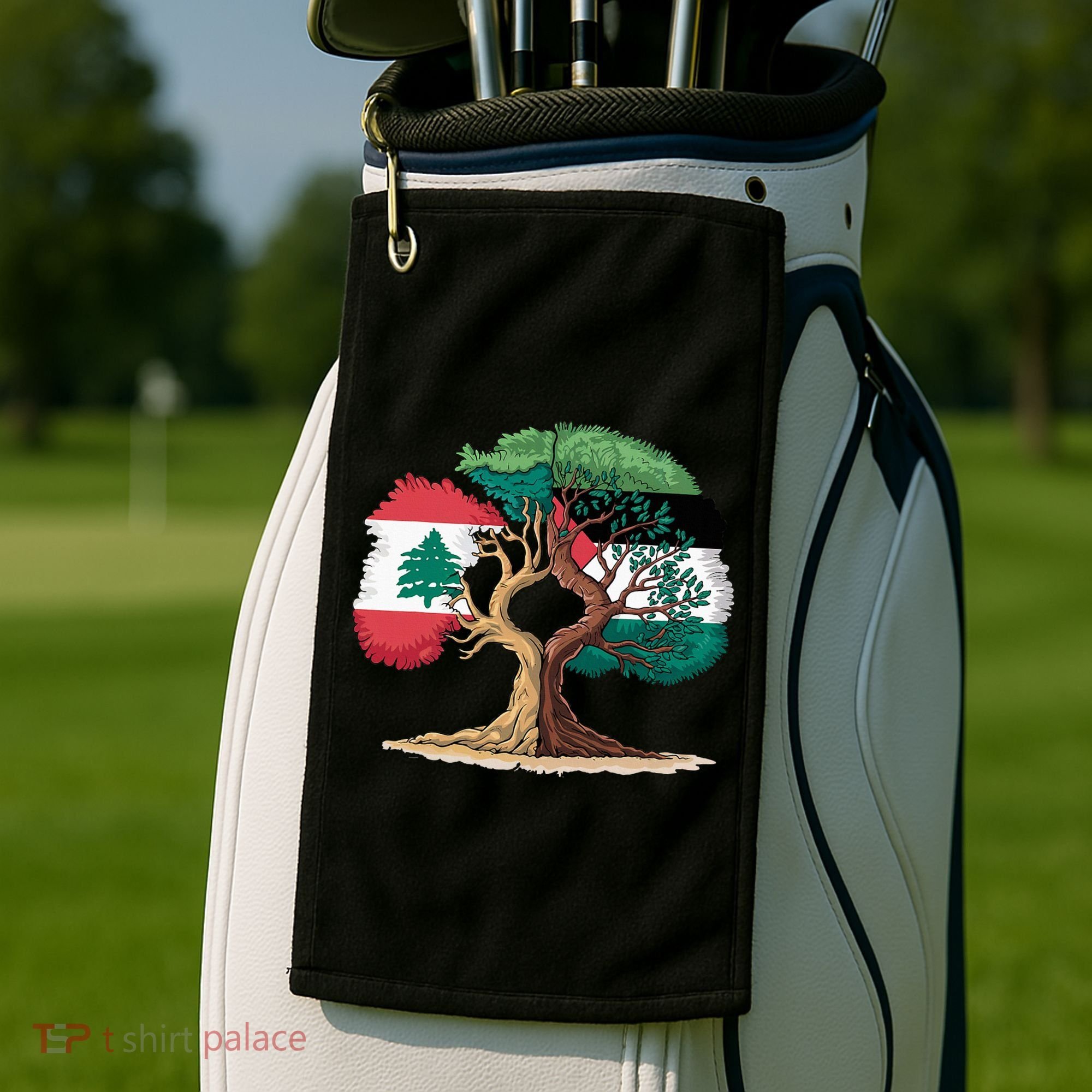 Lebanon Palestine Flag Lebanese Palestinian Golf Towel