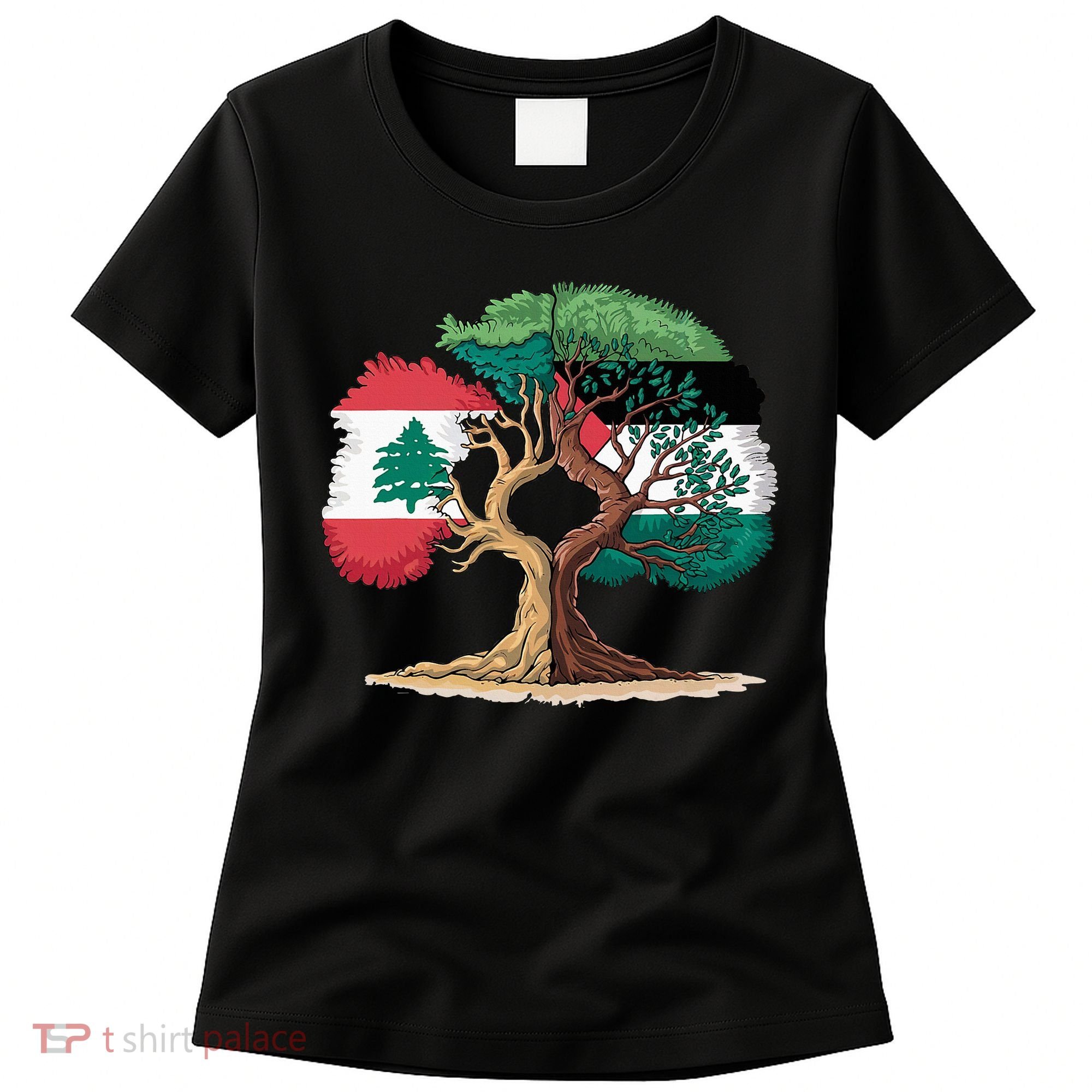 Lebanon Palestine Flag Lebanese Palestinian Women's T-Shirt