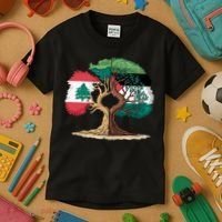 Lebanon Palestine Flag Lebanese Palestinian Kids T-Shirt thumb 3