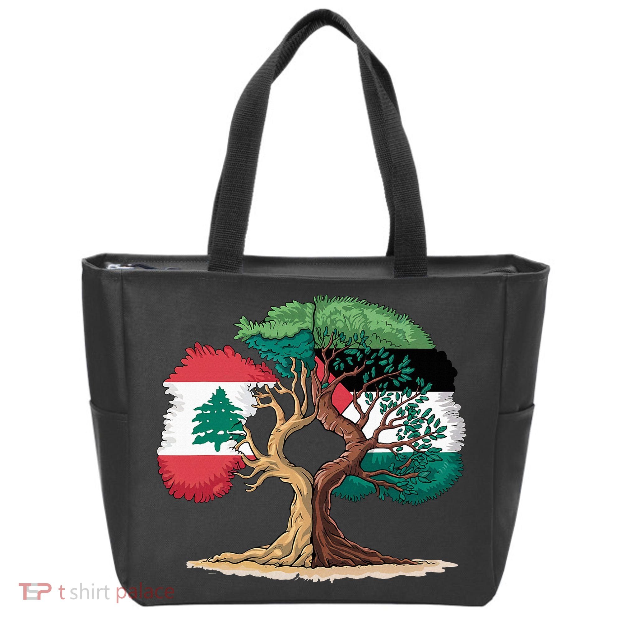 Lebanon Palestine Flag Lebanese Palestinian Tote Bag
