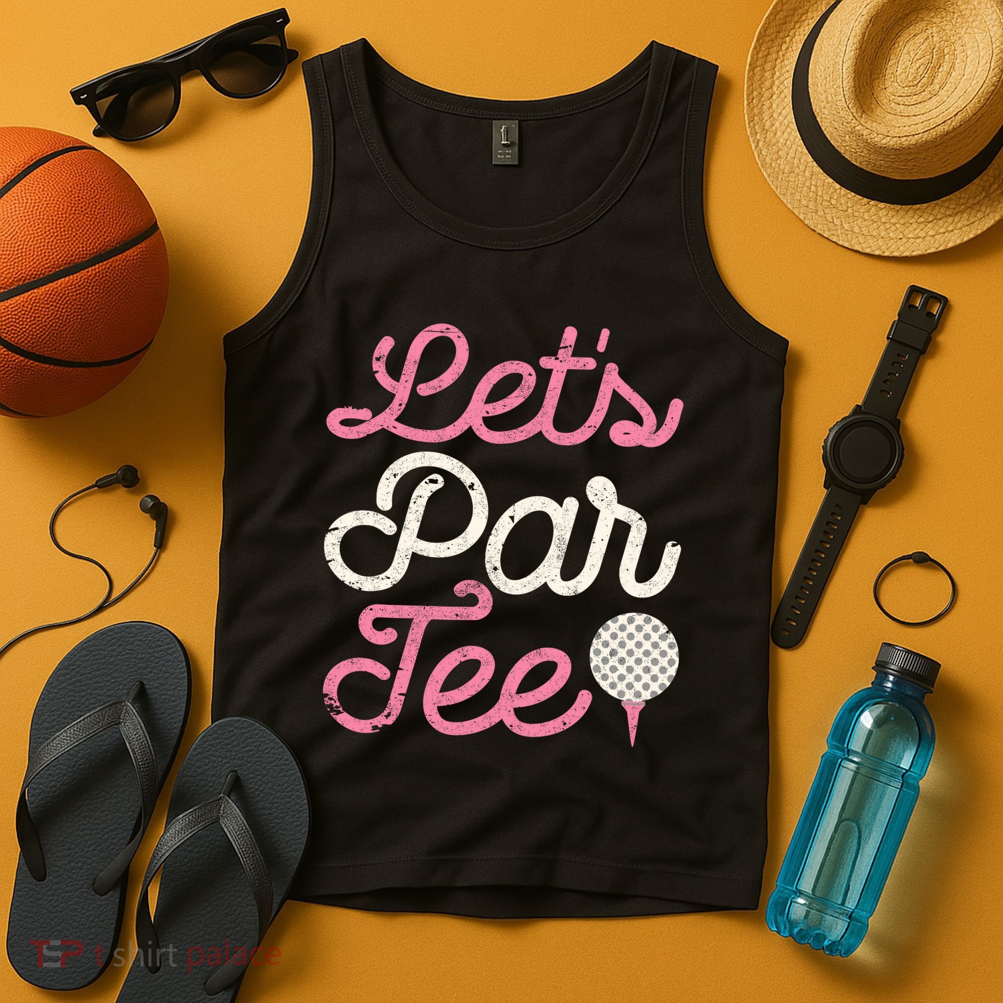 Lets Par Funny Golf Golfer Girl Party Team Tank Top