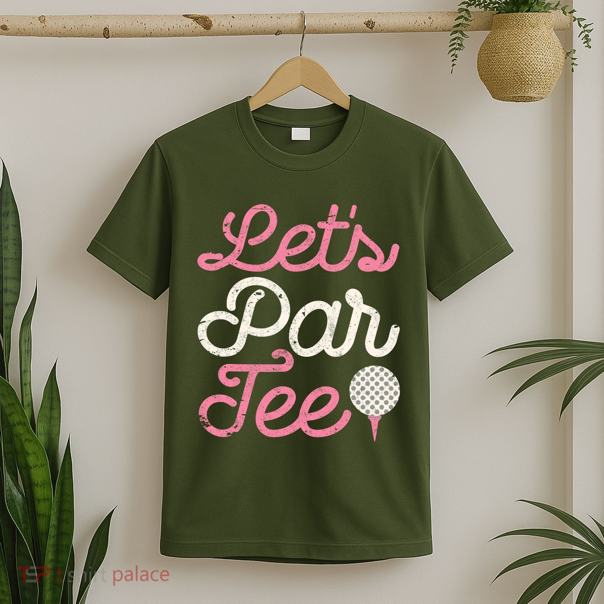Lets Par Funny Golf Golfer Girl Party Team T-Shirt