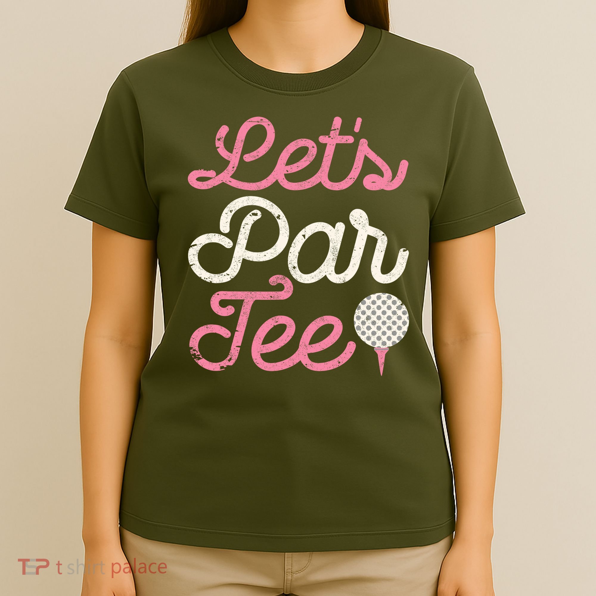 Lets Par Funny Golf Golfer Girl Party Team T-Shirt