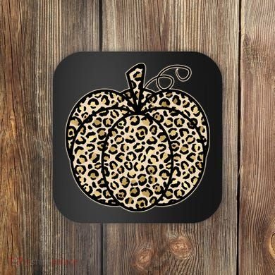 Leopard Pumpkin Festive Coaster