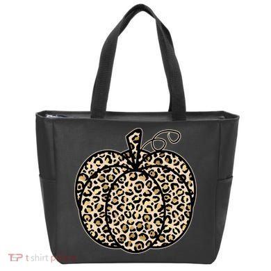 Leopard Pumpkin Festive Tote Bag