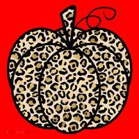 Leopard Pumpkin Festive Santa Hat thumb 1