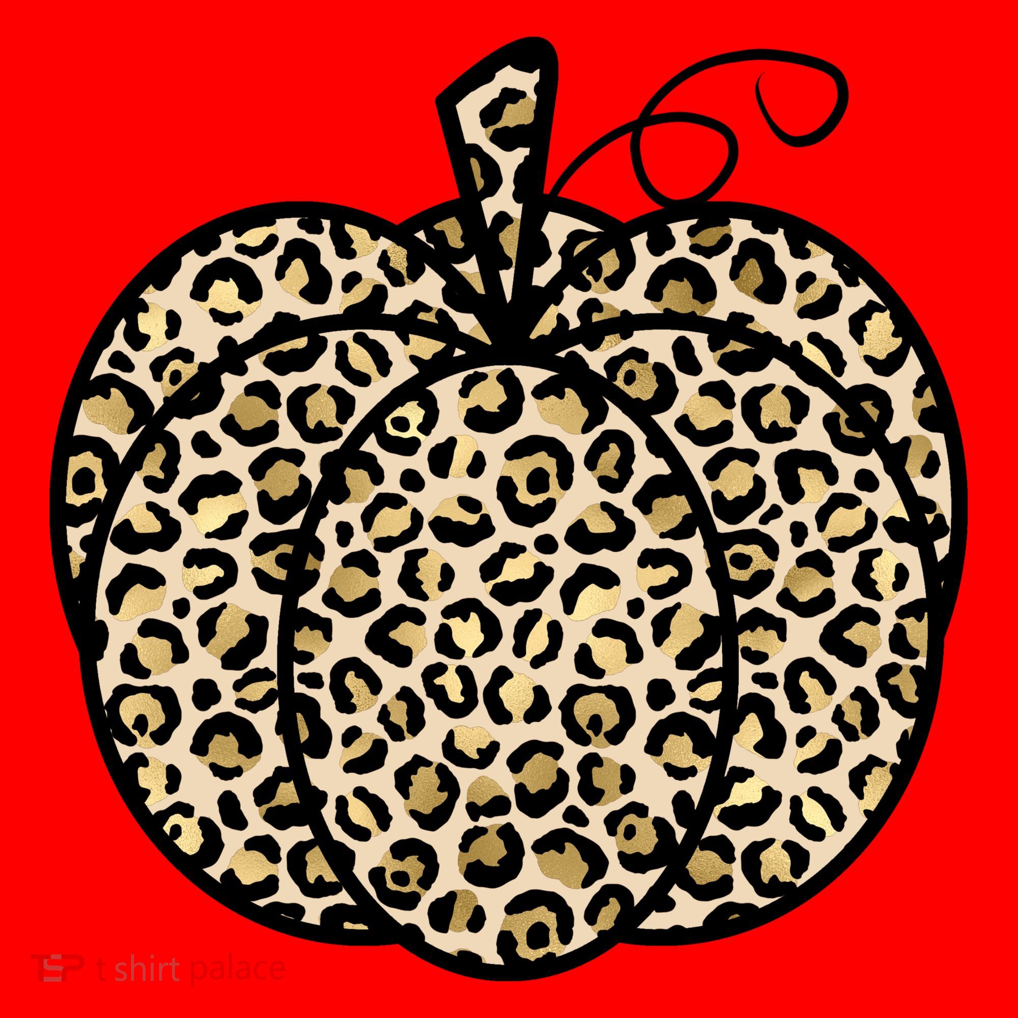 Leopard Pumpkin Festive Santa Hat