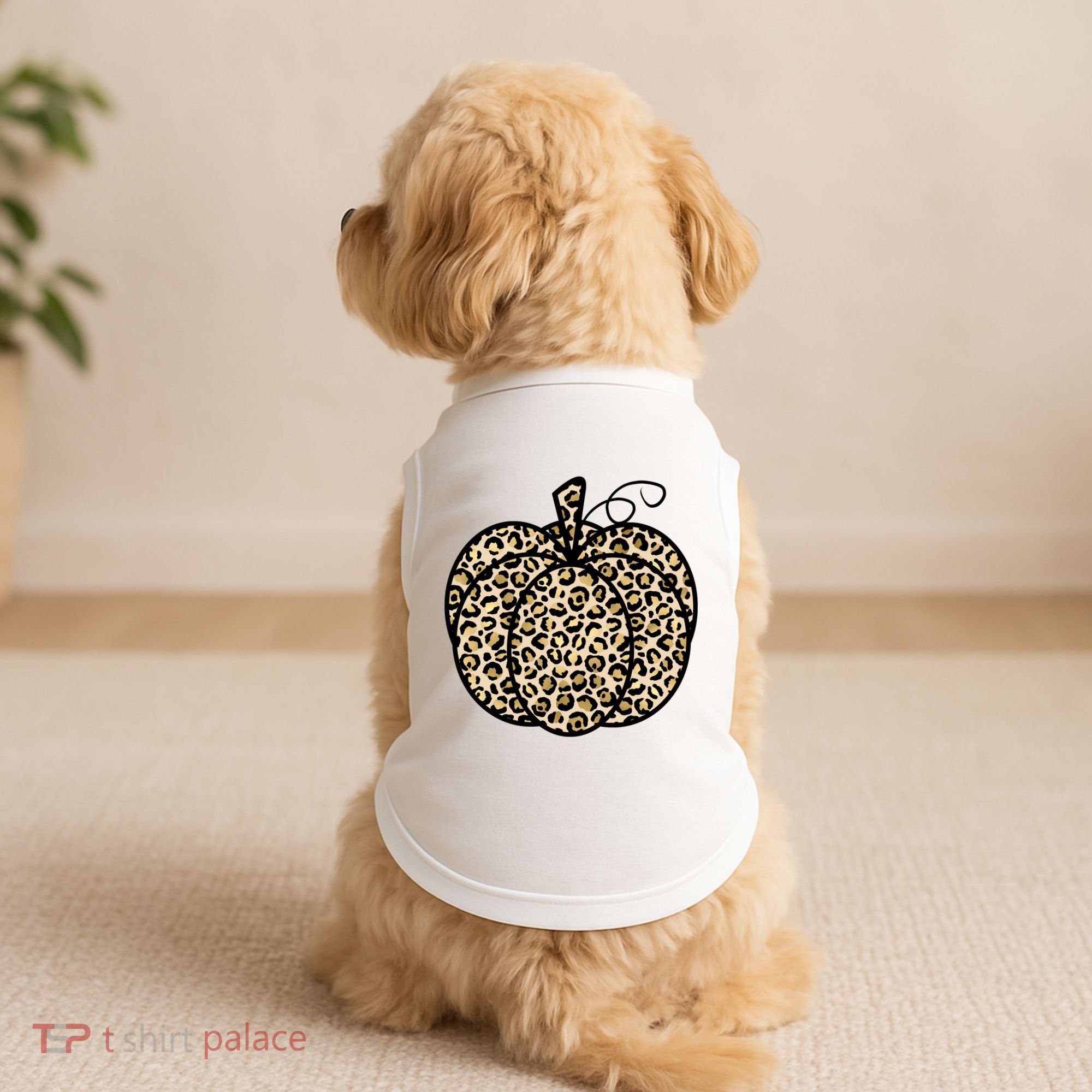 Leopard Pumpkin Festive Doggie Tank