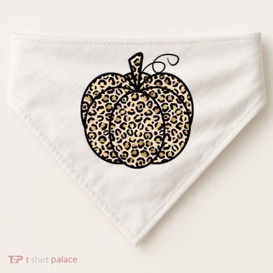 Leopard Pumpkin Festive USA-Made Doggie Bandana
