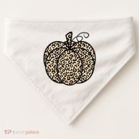 Leopard Pumpkin Festive USA-Made Doggie Bandana thumb 0