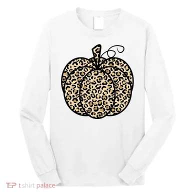 Leopard Pumpkin Festive Long Sleeve Shirt
