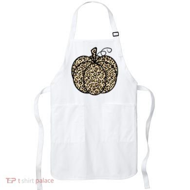 Leopard Pumpkin Festive Apron