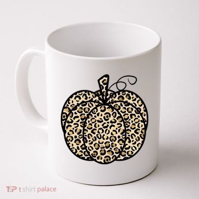 Leopard Pumpkin Festive Coffee Mug