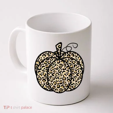 Leopard Pumpkin Festive Coffee Mug