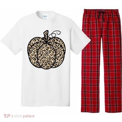Leopard Pumpkin Festive Pajama Set