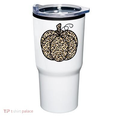 Leopard Pumpkin Festive Tumbler